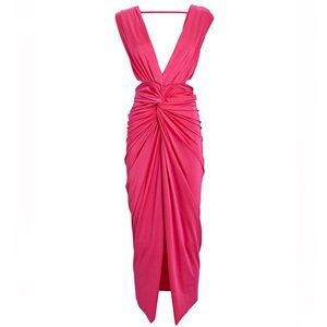 BAOBAB | Mia Open-Back Midi Dress | Pink